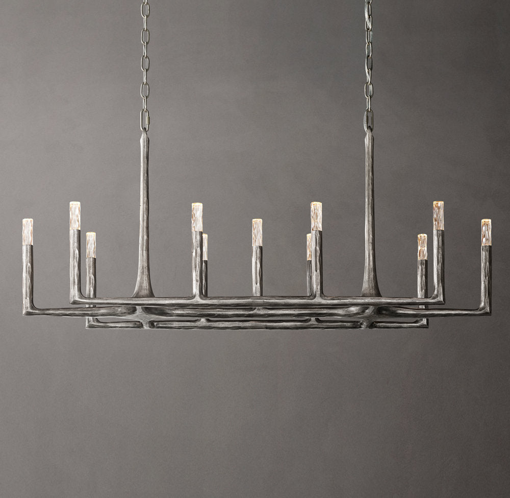 Forged Glass Capsule Island Chandelier