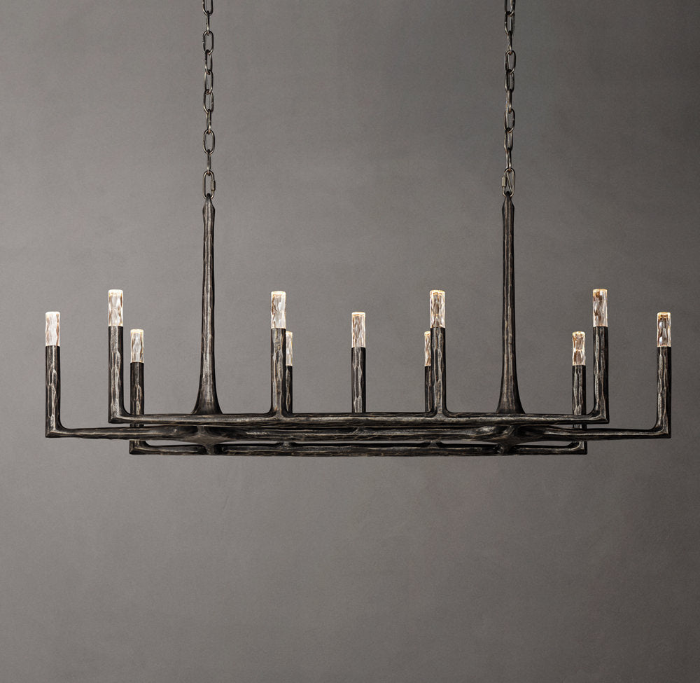 Forged Glass Capsule Island Chandelier