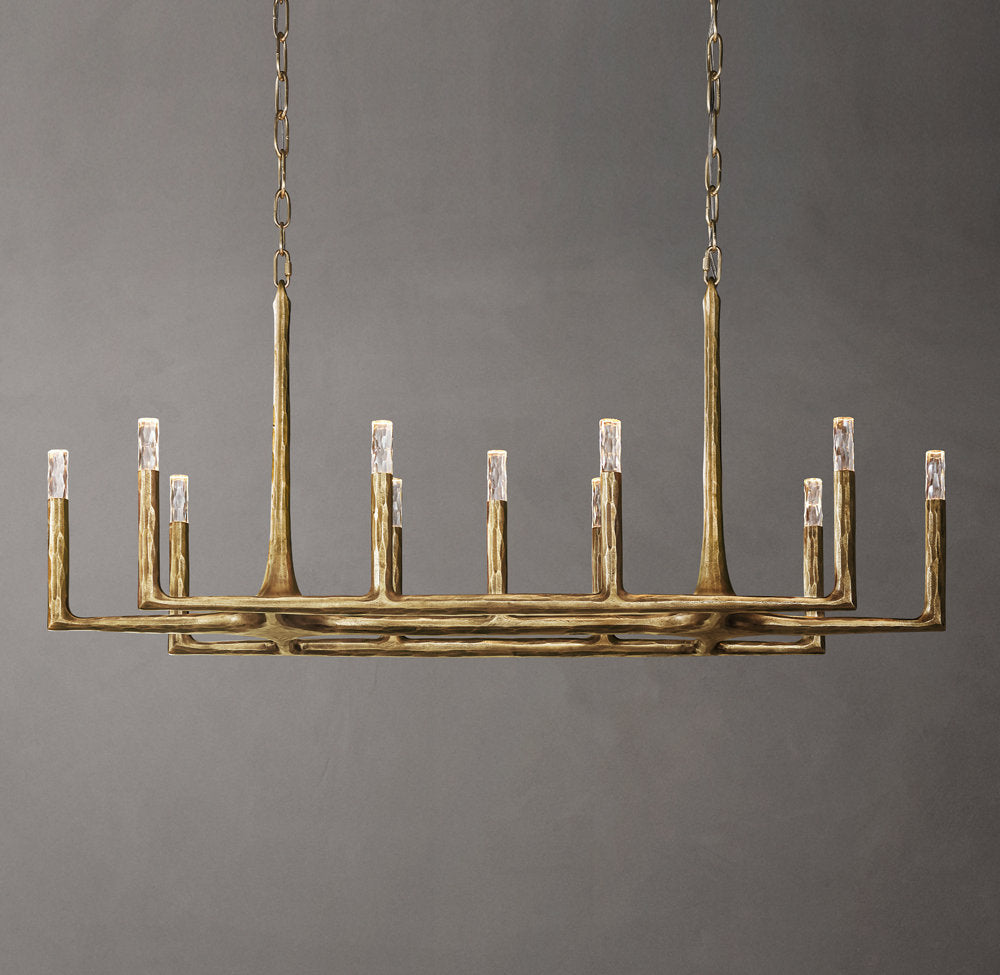 Forged Glass Capsule Island Chandelier