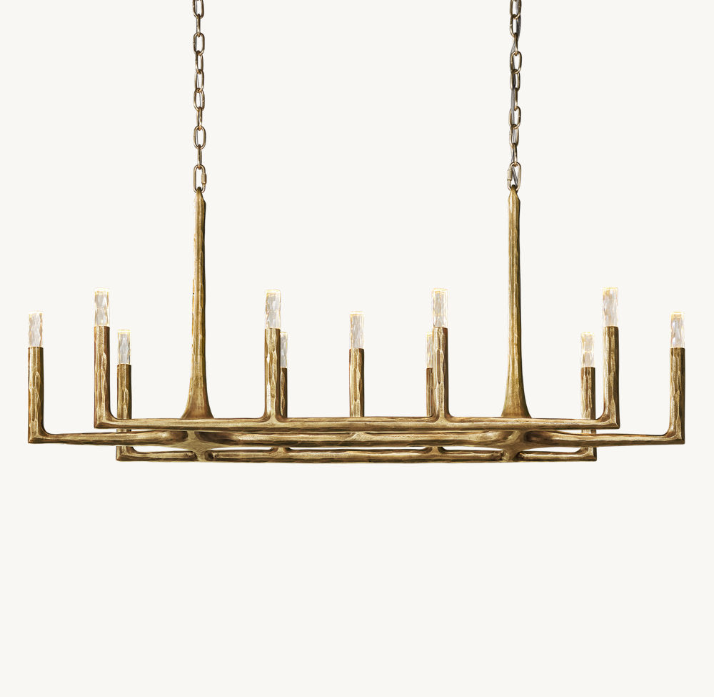 Forged Glass Capsule Island Chandelier