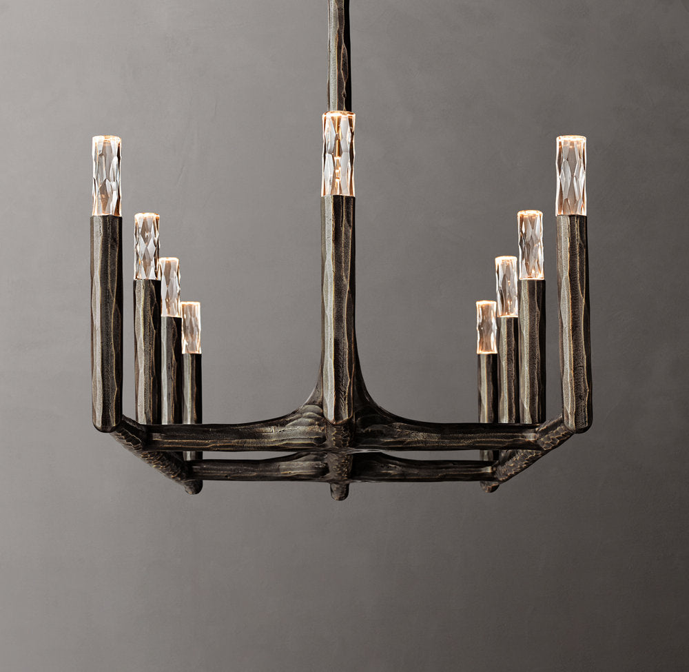 Forged Glass Capsule Island Chandelier