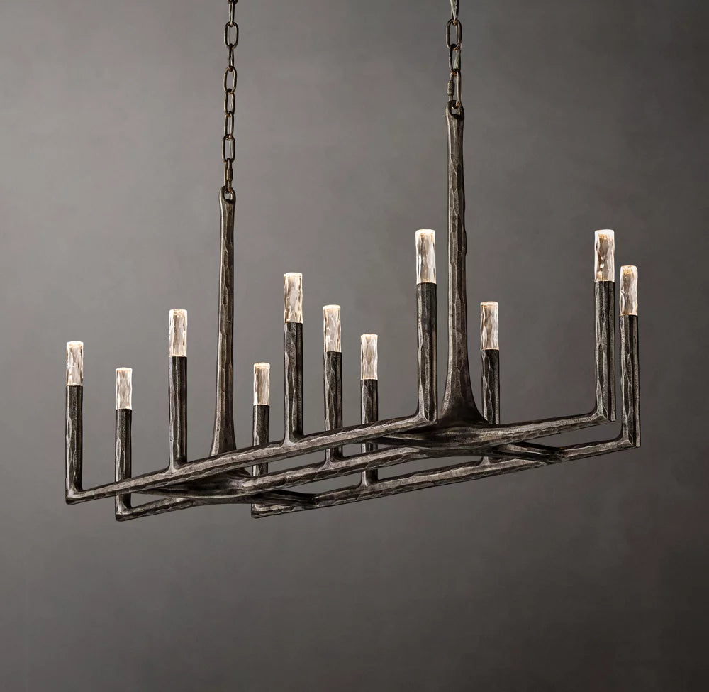 Forged Glass Capsule Island Chandelier