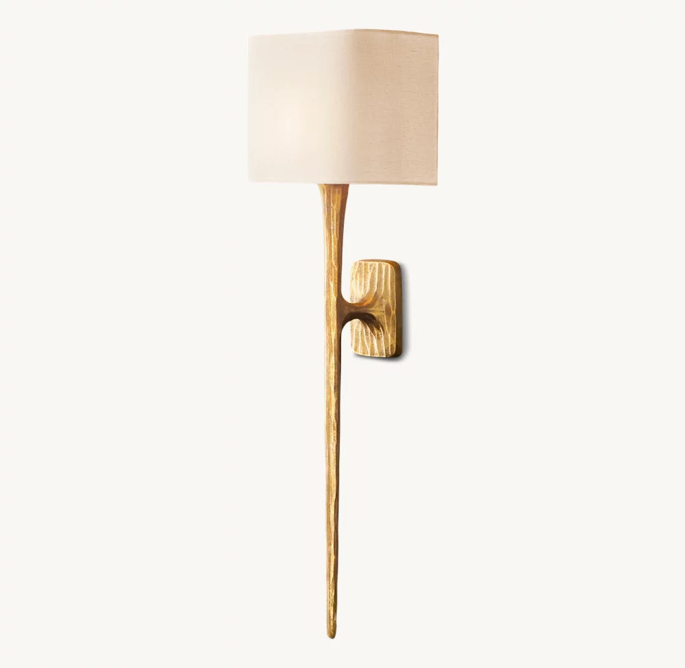 Forged Metal Linen Column Sconce