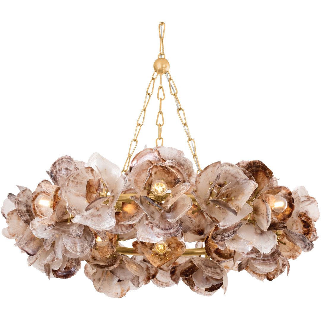 Galle Oyster Shell Floral Chandelier / Default Title