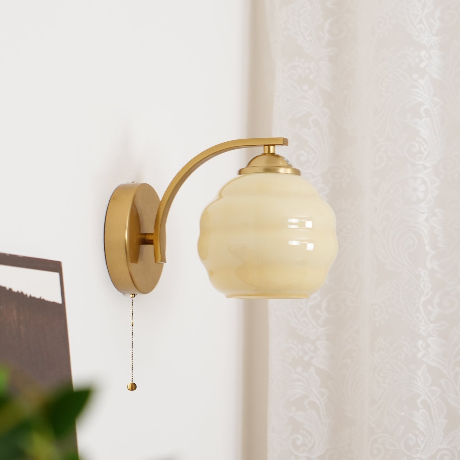 Gatsby Opal Globe Art Deco Wall Light