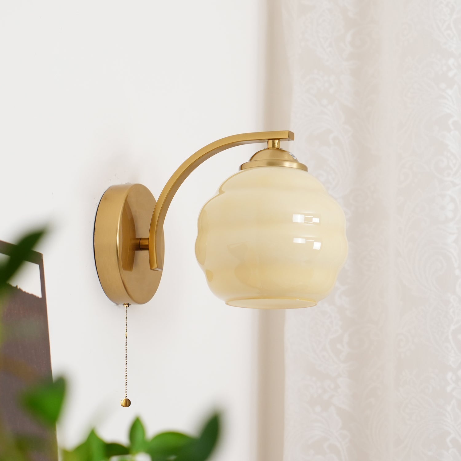 Gatsby Opal Globe Art Deco Wall Light