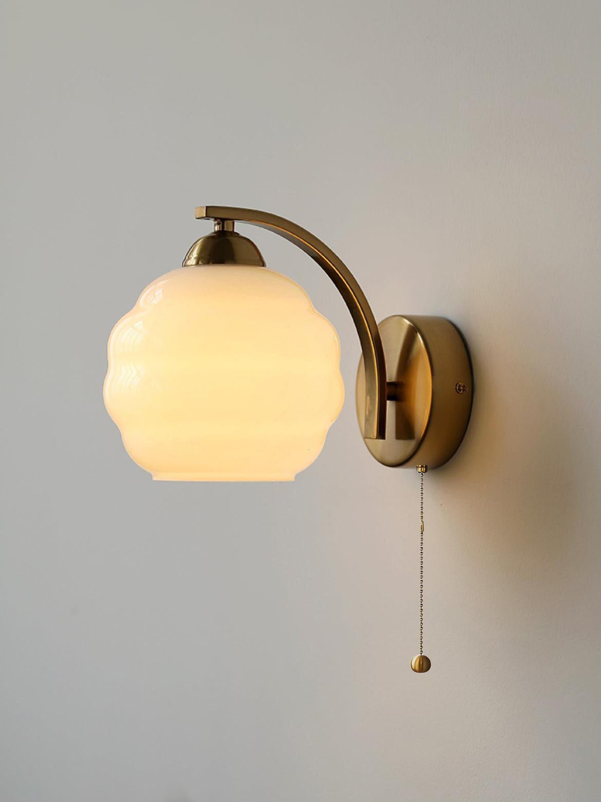 Gatsby Opal Globe Art Deco Wall Light