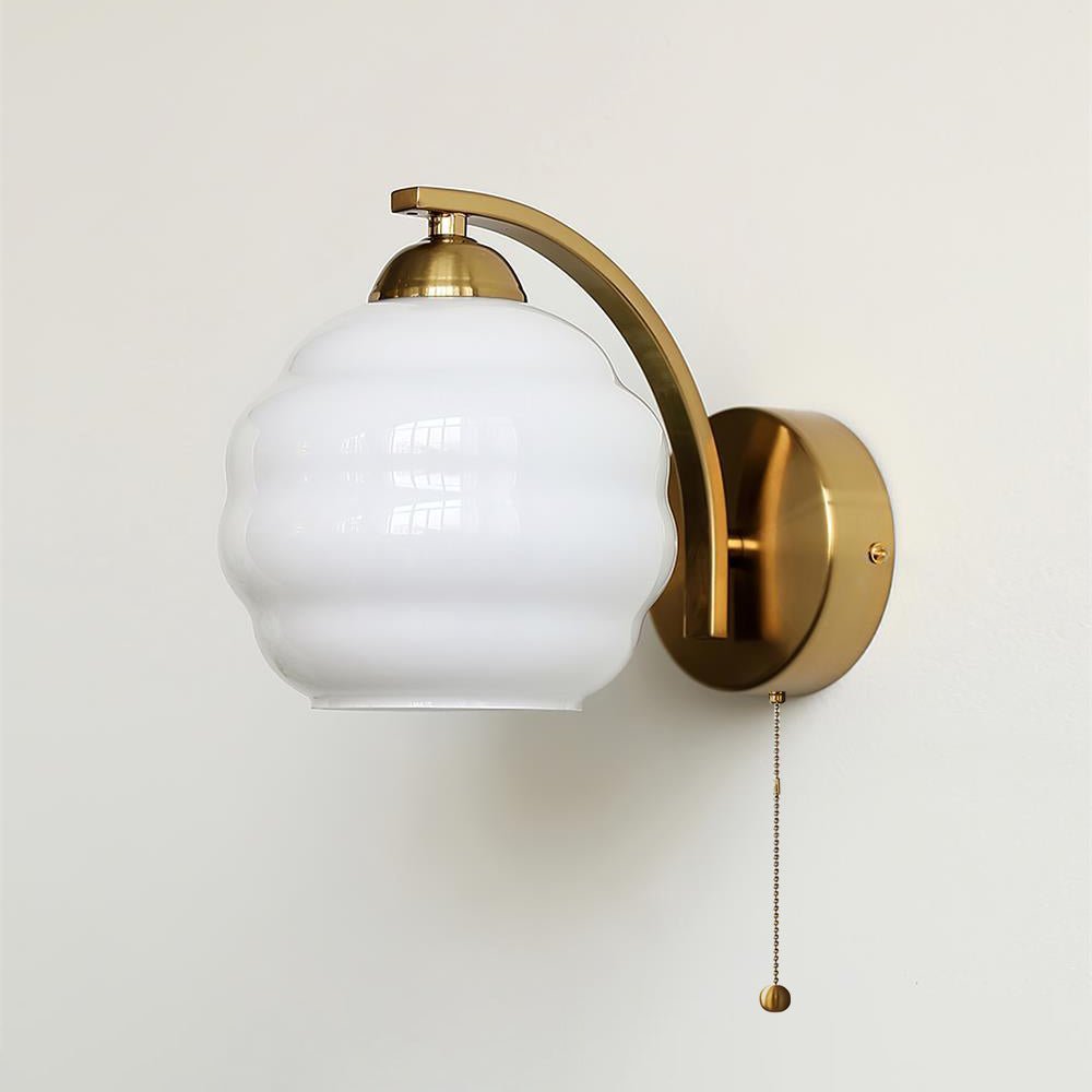 Gatsby Opal Globe Art Deco Wall Light