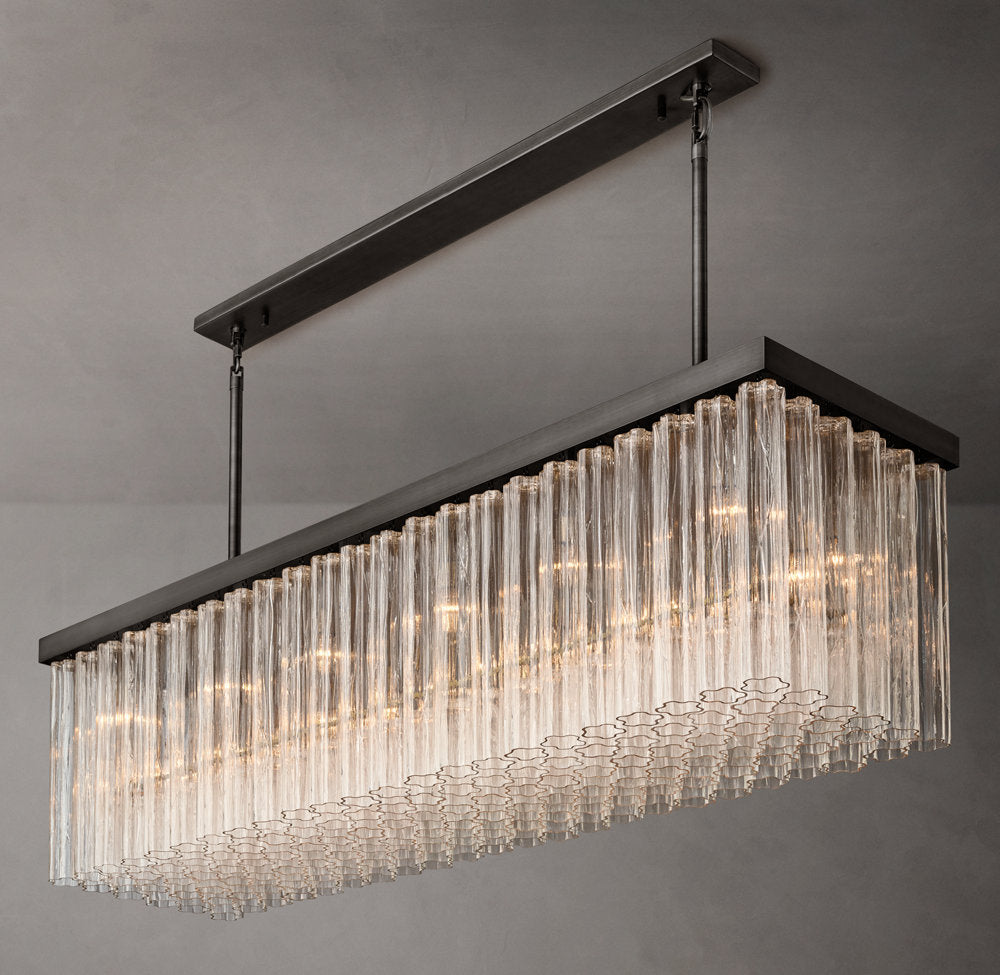 Grand Clear Glass Gallery Chandelier