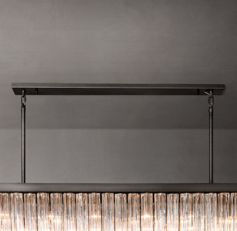 Grand Clear Glass Gallery Chandelier