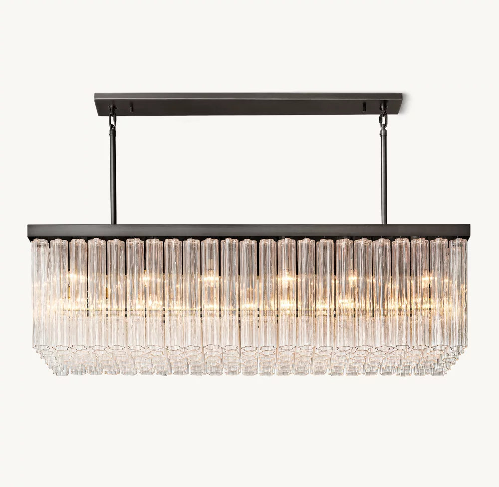 Grand Clear Glass Gallery Chandelier