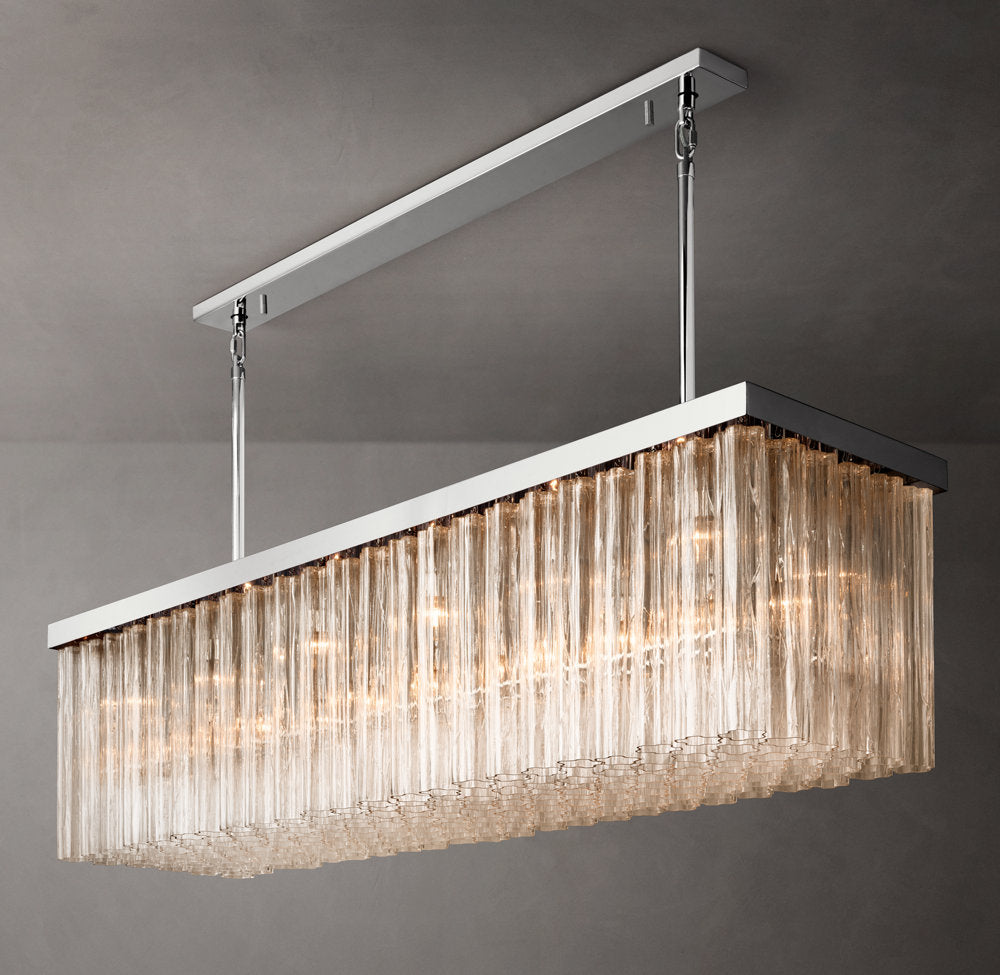 Grand Clear Glass Gallery Chandelier