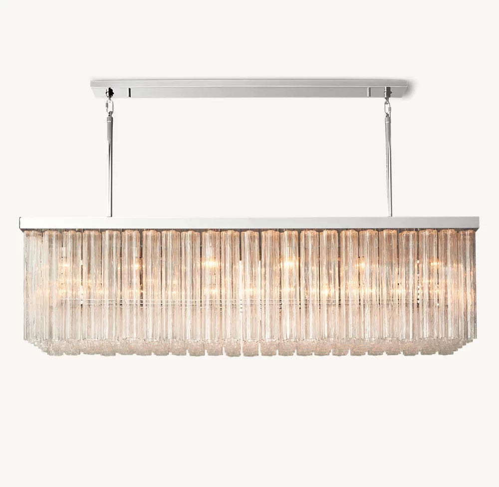 Grand Clear Glass Gallery Chandelier