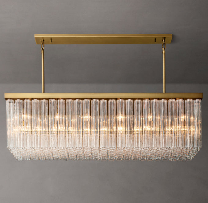 Grand Clear Glass Gallery Chandelier