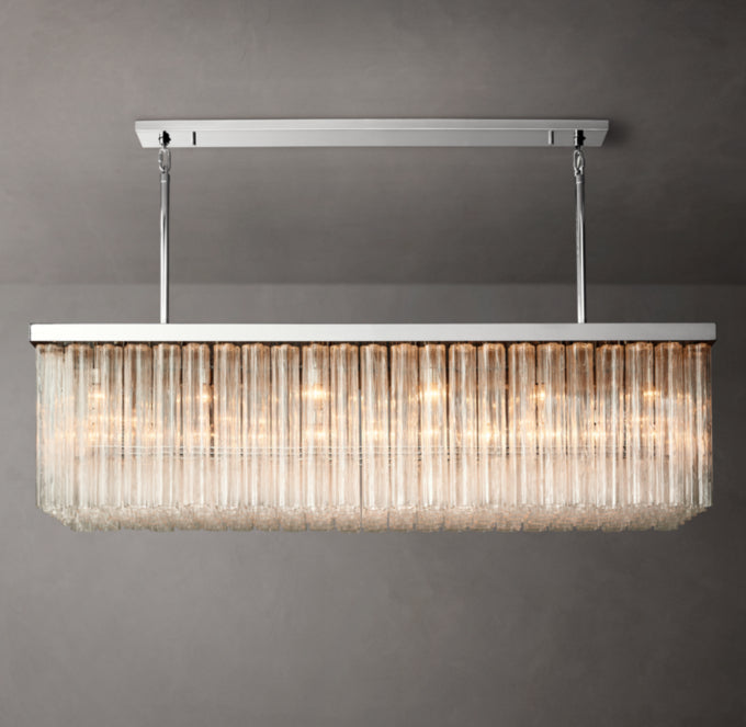 Grand Clear Glass Gallery Chandelier