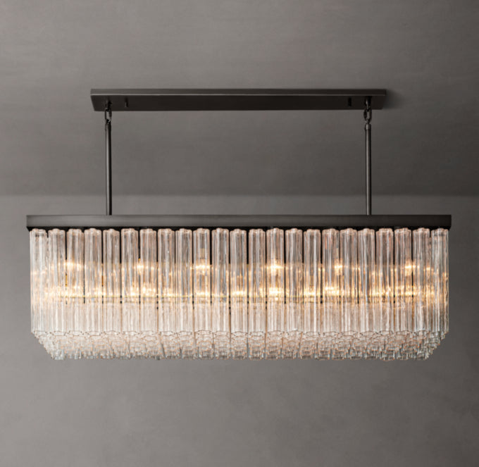 Grand Clear Glass Gallery Chandelier