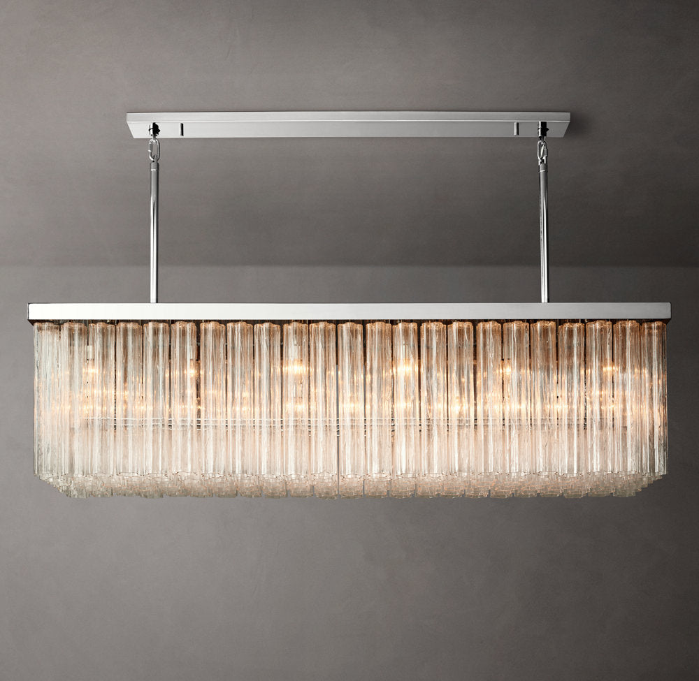 Grand Clear Glass Gallery Chandelier