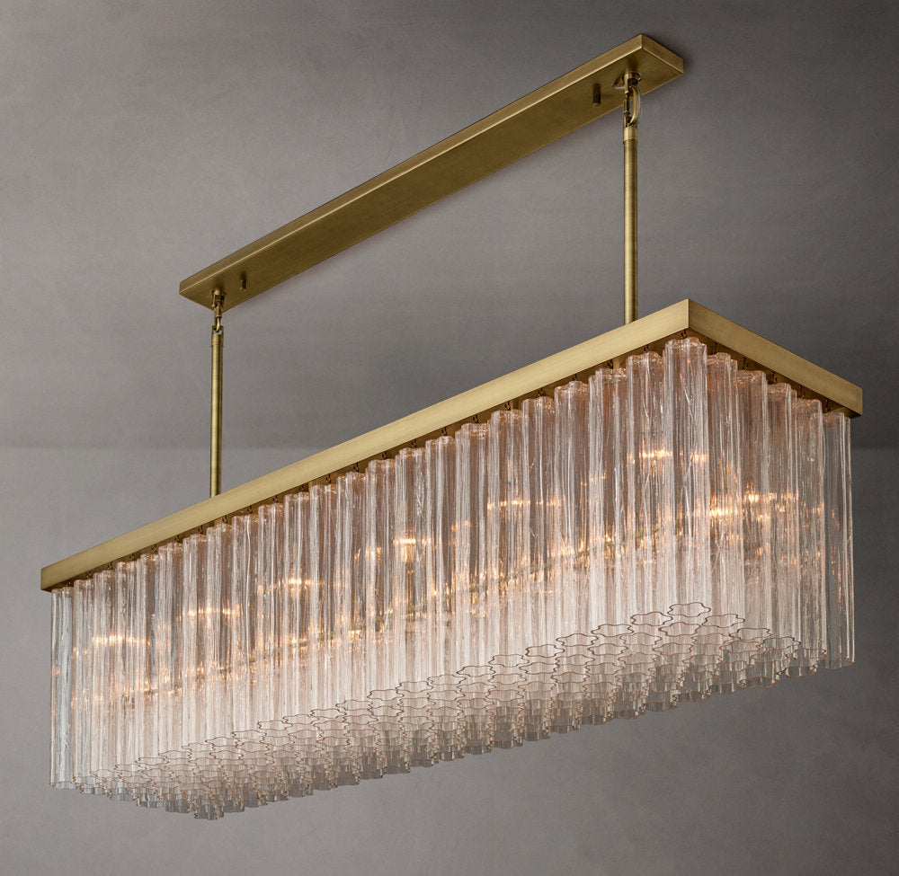Grand Clear Glass Gallery Chandelier