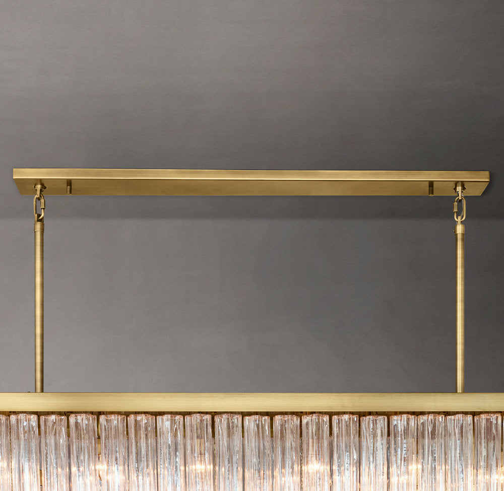 Grand Clear Glass Gallery Chandelier