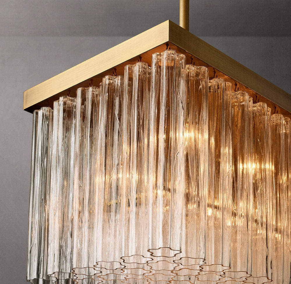 Grand Clear Glass Gallery Chandelier