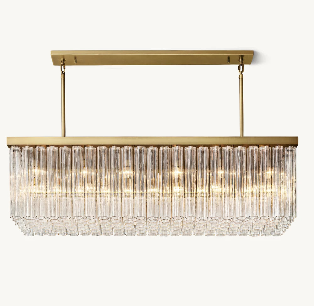 Grand Clear Glass Gallery Chandelier