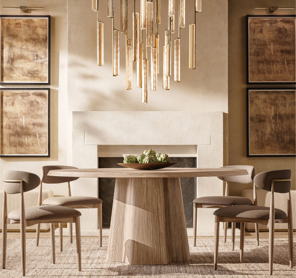 Grand Optical Crystal Column Chandelier