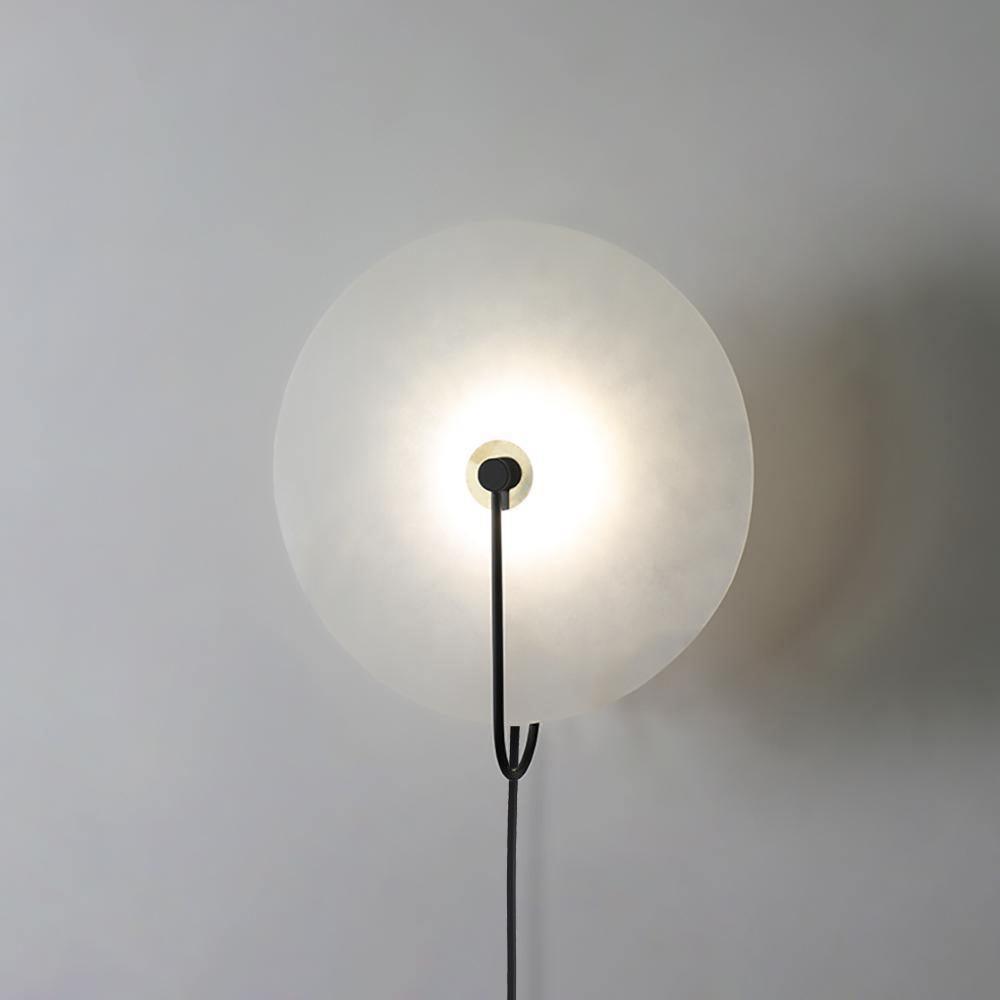 Halo Alabaster Plug-In Wall Light / ∅ 11.8″ / Dia 30cm / Gold / AU Plug