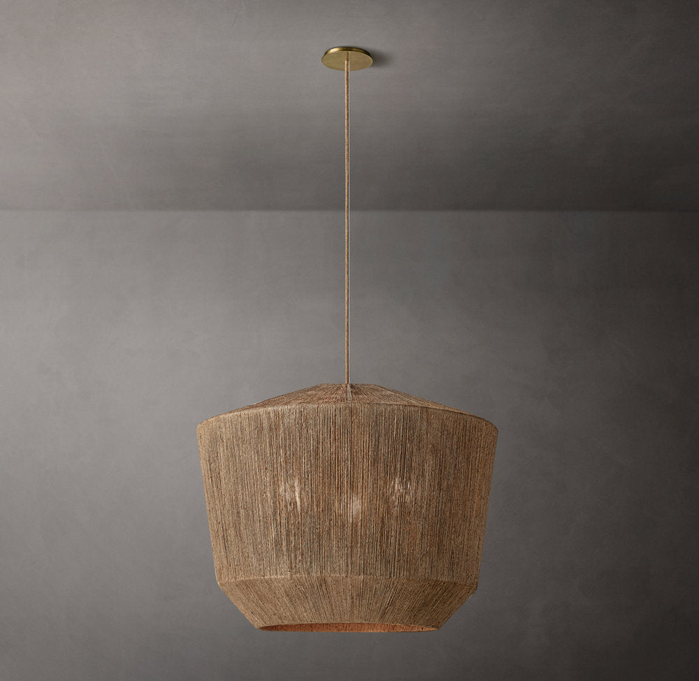 Handwoven Jute Basket Pendant