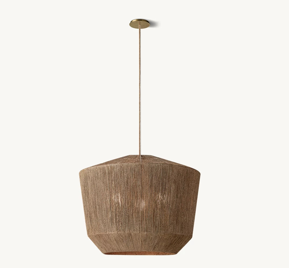Handwoven Jute Basket Pendant
