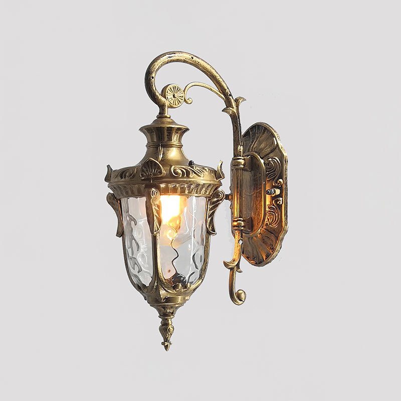 Heritage Ribbed Glass Outdoor Wall Lantern
