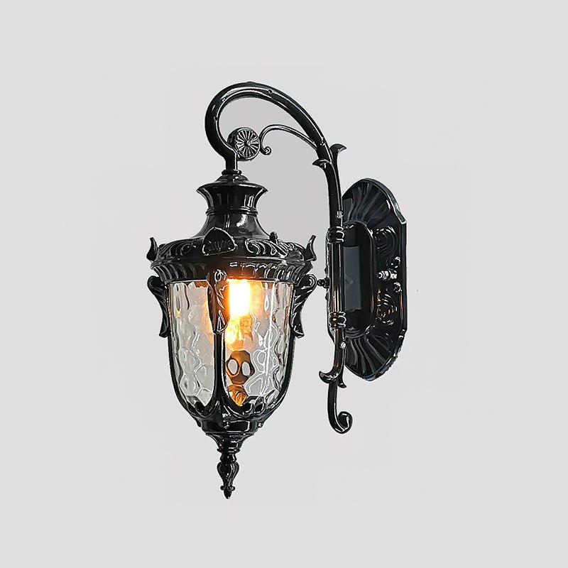 Heritage Ribbed Glass Outdoor Wall Lantern