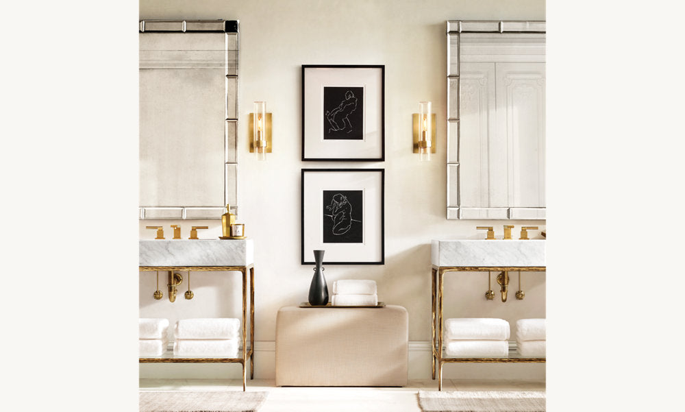 High-CRI Blown Glass Column Sconce