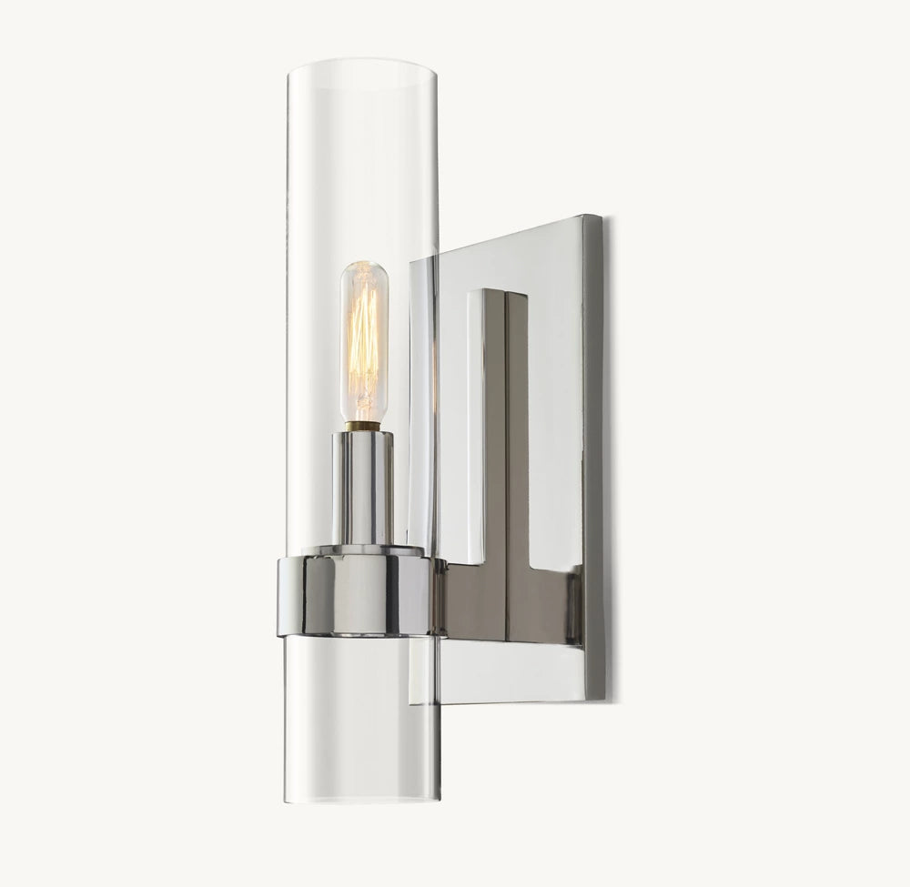 High-CRI Blown Glass Column Sconce