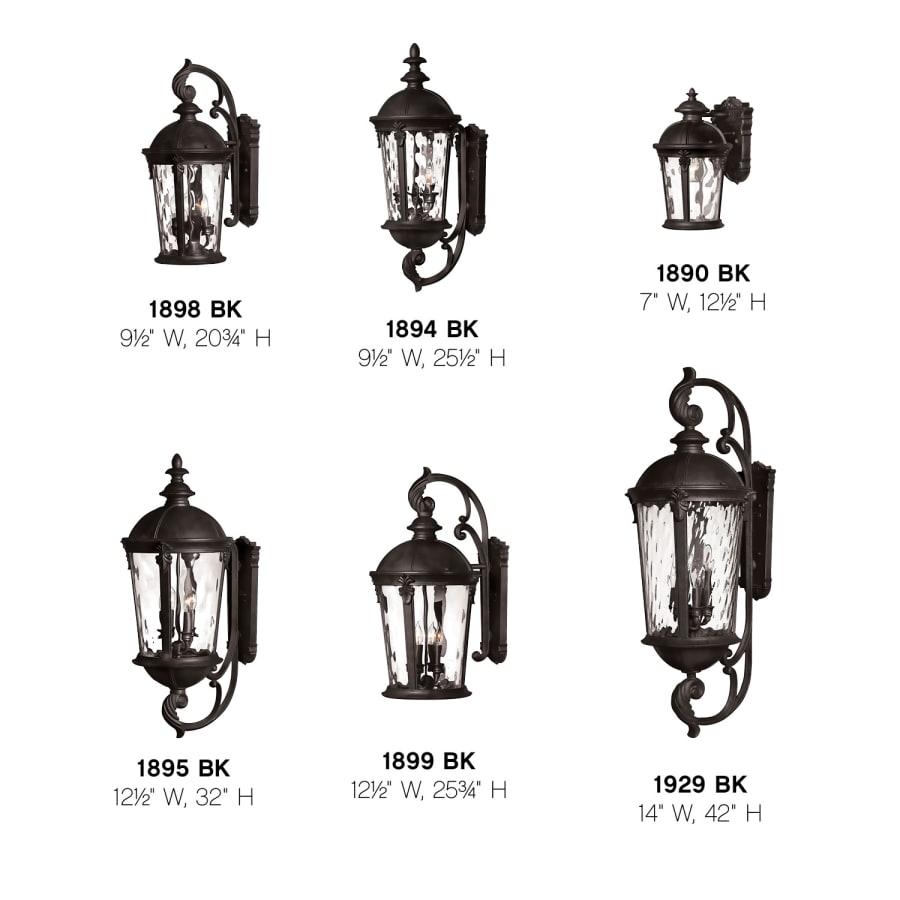 Hinkley Lighting 42" Height 6 Light Lantern Outdoor Wall Sconce in Black from the Windsor Collection
