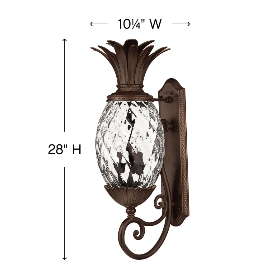 Hinkley Lighting 28" Height 3 Light Outdoor Wall Sconce from the Plantation Collection