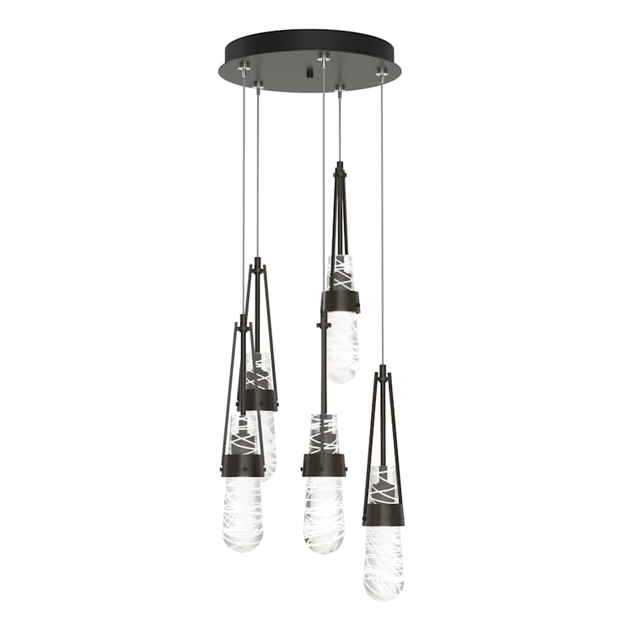 Hubbardton Forge Link 5 Light 13" Wide Multi Light Pendant