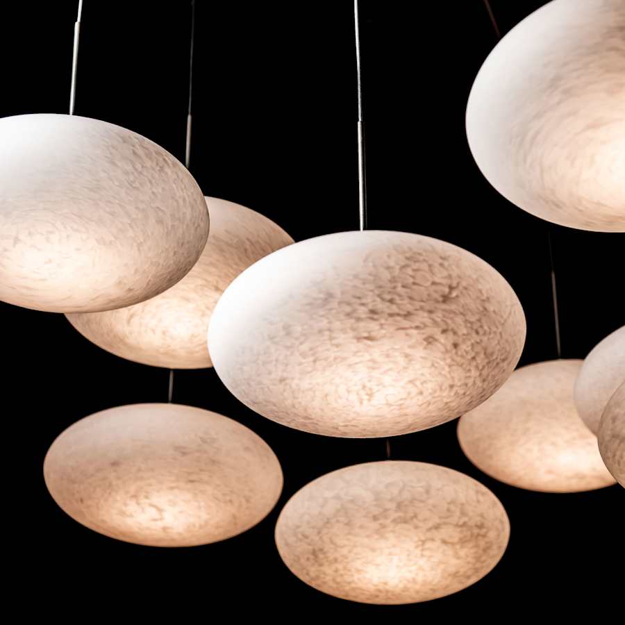 Hubbardton Forge Clouds 10 Light 42" Wide Multi Light Pendant