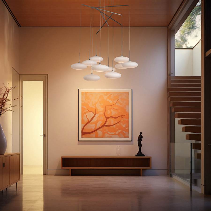 Hubbardton Forge Clouds 10 Light 42" Wide Multi Light Pendant