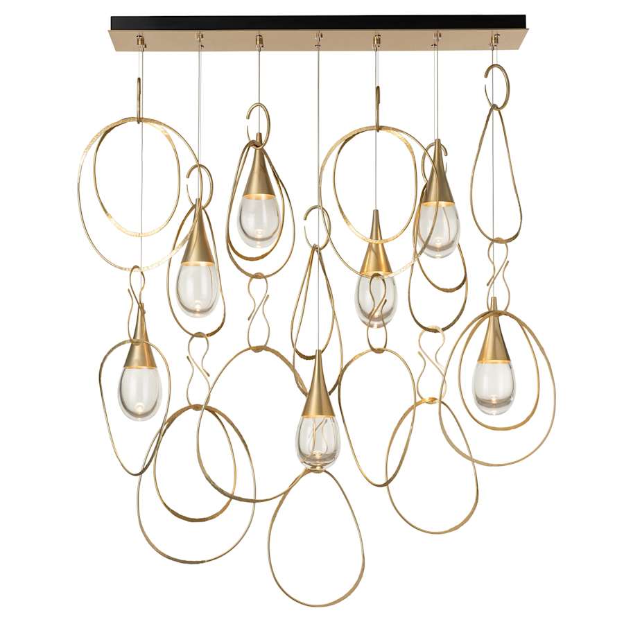 Hubbardton Forge Lyric 7 Light 53" Wide Suspension Multi Light Pendant