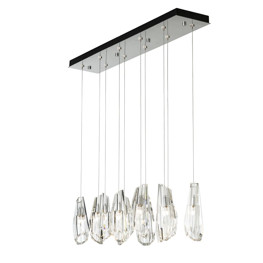 Hubbardton Forge Luma 10 Light 45" Wide Crystal Linear Pendant