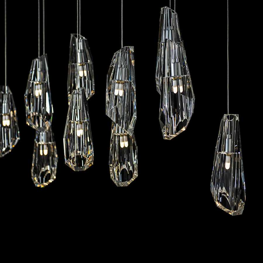 Hubbardton Forge Luma 10 Light 45" Wide Crystal Linear Pendant