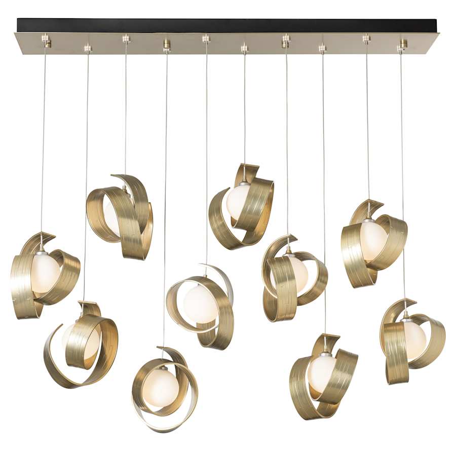 Hubbardton Forge Riza 10 Light 47" Wide Linear Pendant