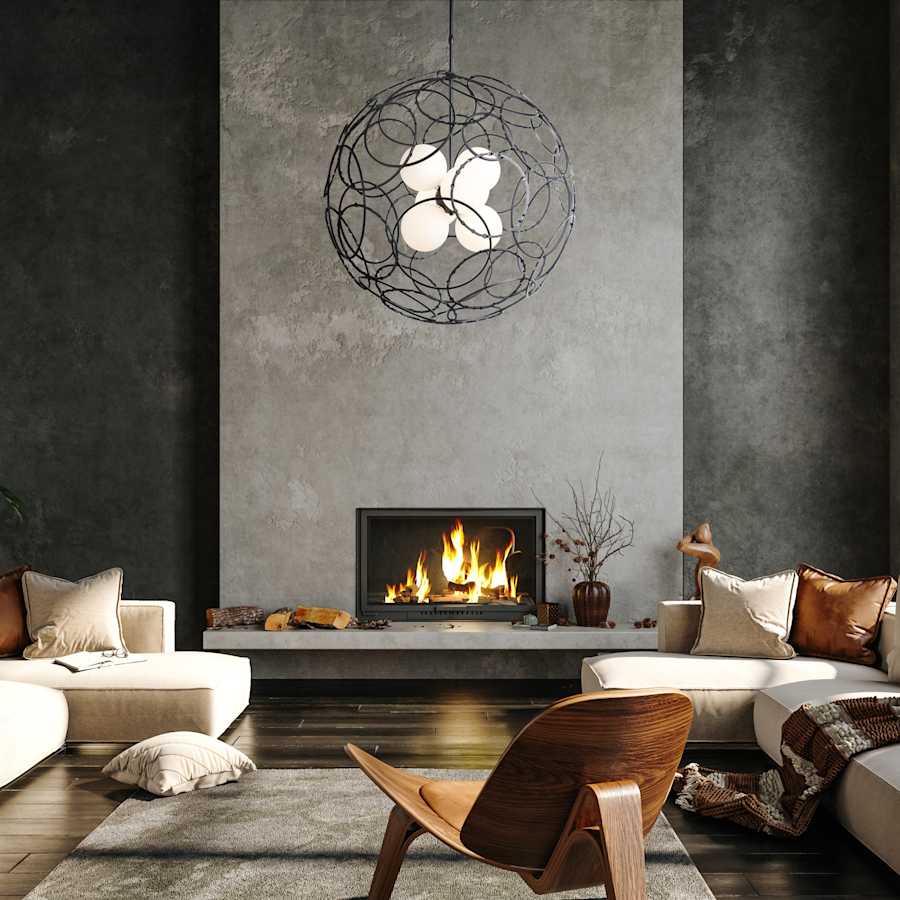 Hubbardton Forge Olympus 6 Light 31" Wide Pendant