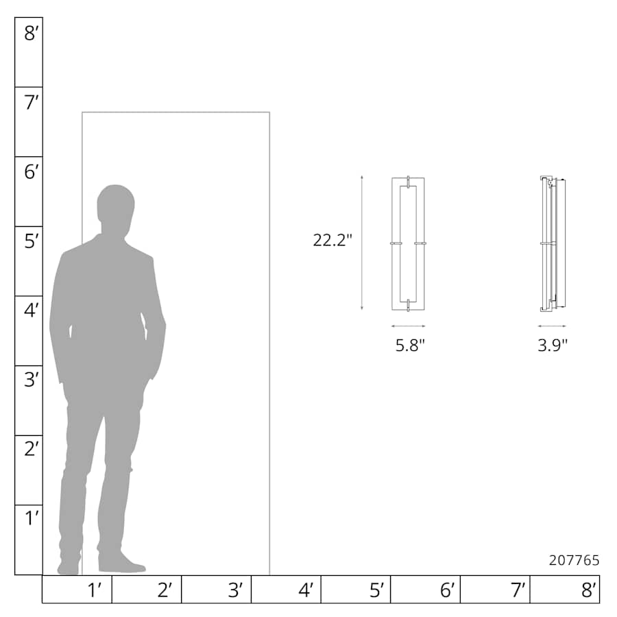 Hubbardton Forge Ethos 23" Tall Wall Sconce