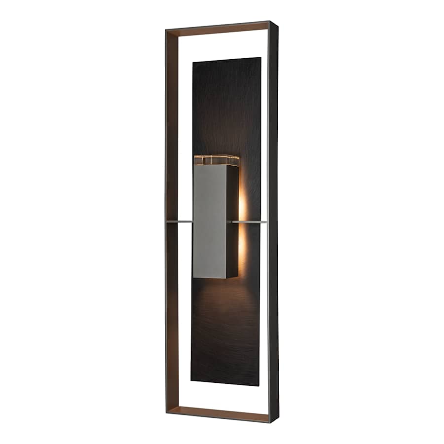 Hubbardton Forge Shadow Box 2 Light 34" Tall Outdoor Wall Sconce