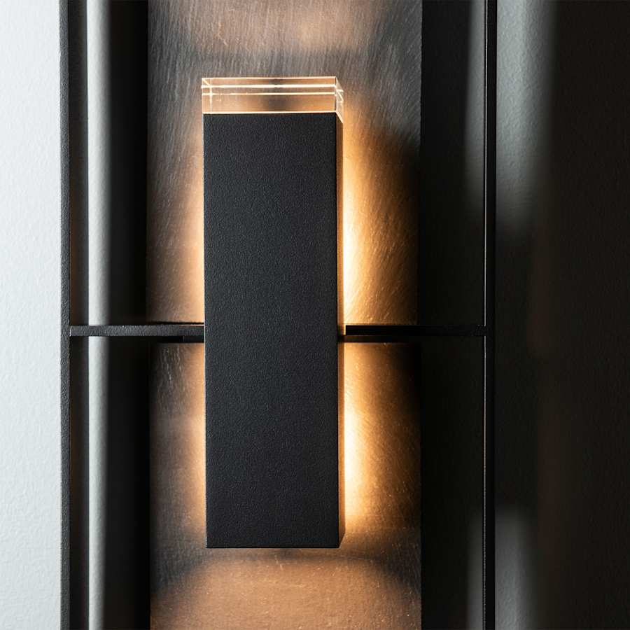 Hubbardton Forge Shadow Box 2 Light 34" Tall Outdoor Wall Sconce