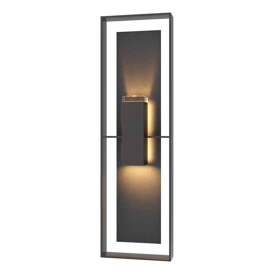 Hubbardton Forge Shadow Box 2 Light 34" Tall Outdoor Wall Sconce
