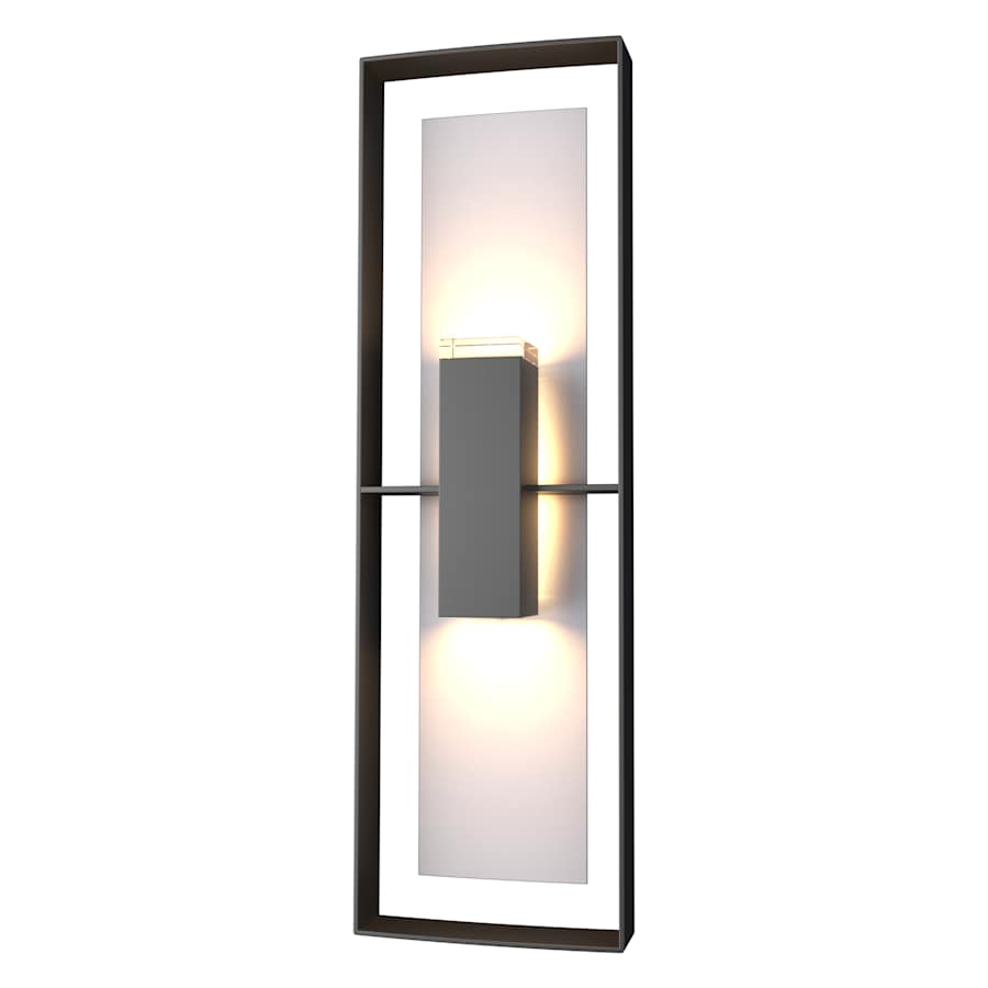 Hubbardton Forge Shadow Box 2 Light 34" Tall Outdoor Wall Sconce