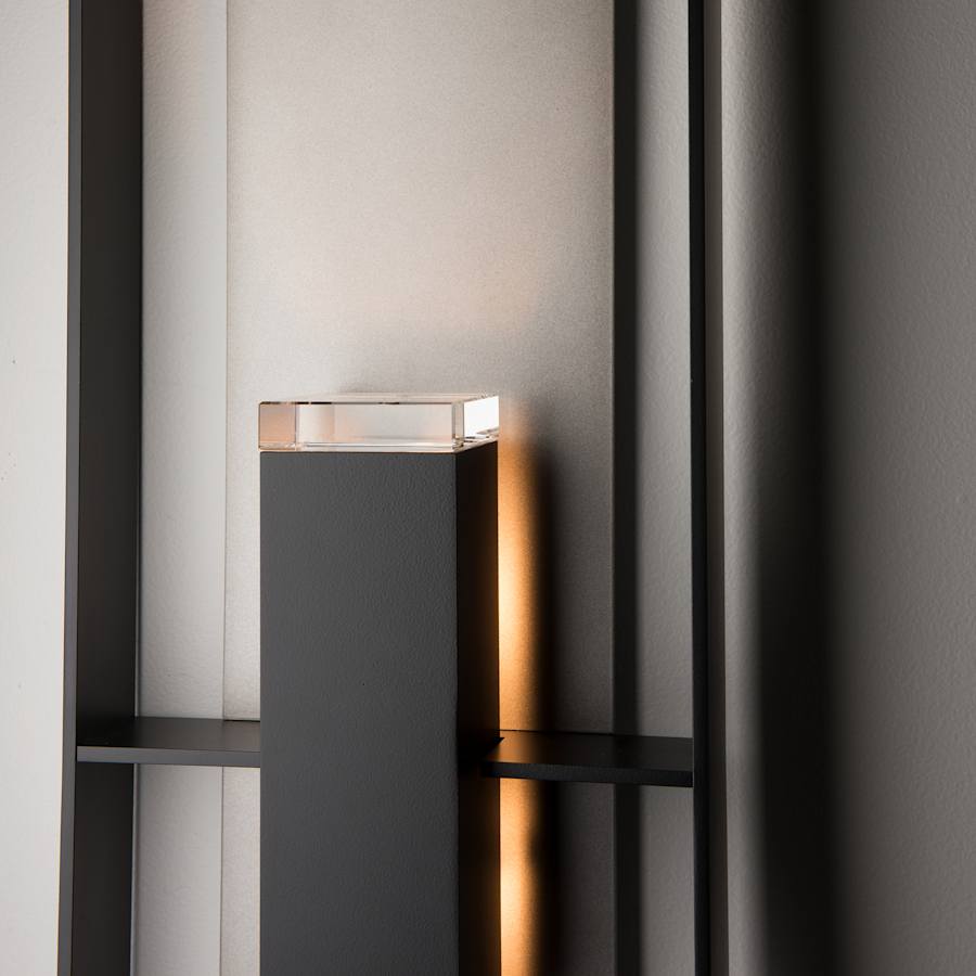 Hubbardton Forge Shadow Box 2 Light 34" Tall Outdoor Wall Sconce