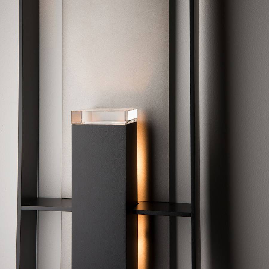 Hubbardton Forge Shadow Box 2 Light 34" Tall Outdoor Wall Sconce